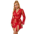 SUBBLIME - 953782 CAMISA DE NOITE DE RENDA + FIO DENTAL VERMELHO L/XL
