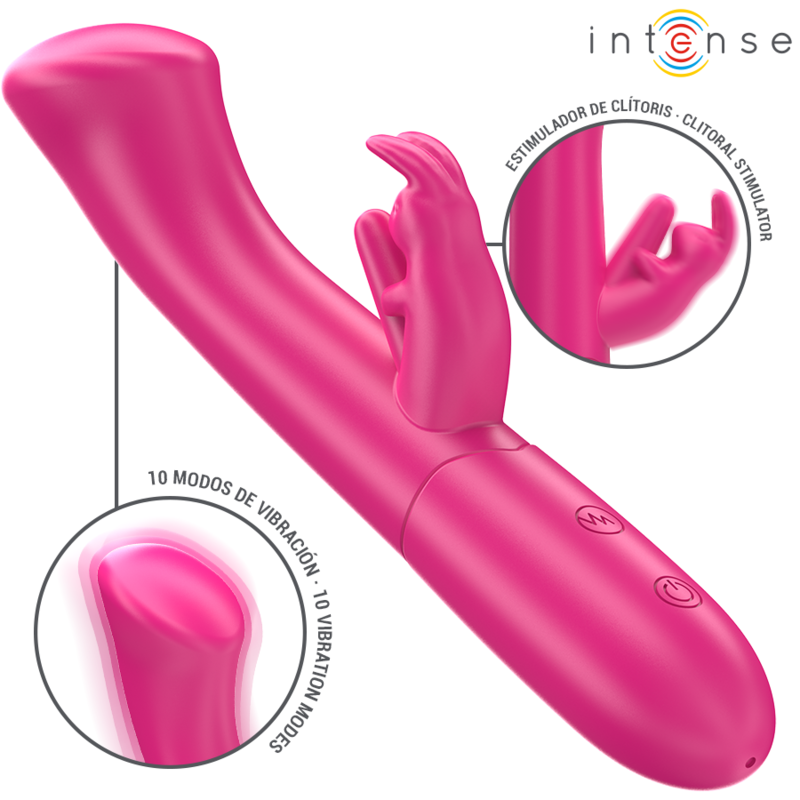 INTENSO - VIBRADOR COELHO JULIETA 18,6 CM 10 VIBRAÇÕES ROSA