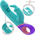 INTENSE - VIBRADOR RABBIT MONICA COM ESTIMULADOR DO PONTO G ROTATIVO AZUL