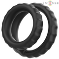 INTENSE - ANEL DE PÉNIS DUPLO EM SILICONE PRETO MODELO 2