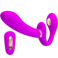 PRETTY LOVE - THUNDERBIRD DUPLO VIBRADOR STRAP-ON CONTROLO REMOTO ROXO