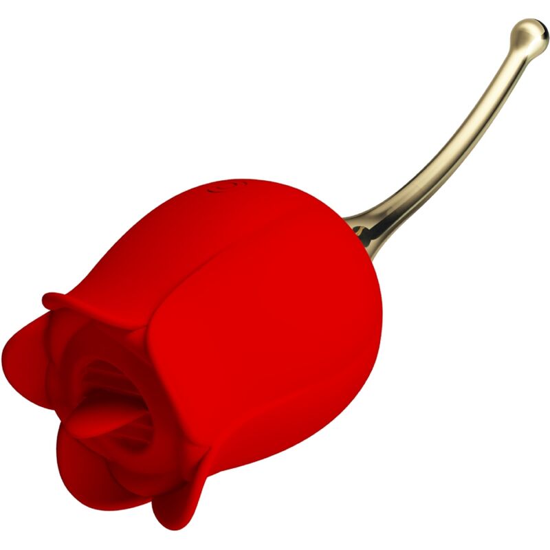 PRETTY LOVE - ROSE LOVER ESTIMULADOR DE CLITÓRIS ROSA 12 VIBRAÇÕES VERMELHO