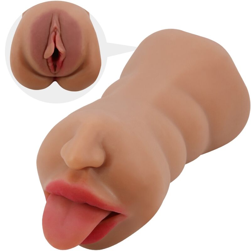 CRAZY BULL - SARAH DUPLO MASTURBADOR BOCA & VAGINA CADEIRA
