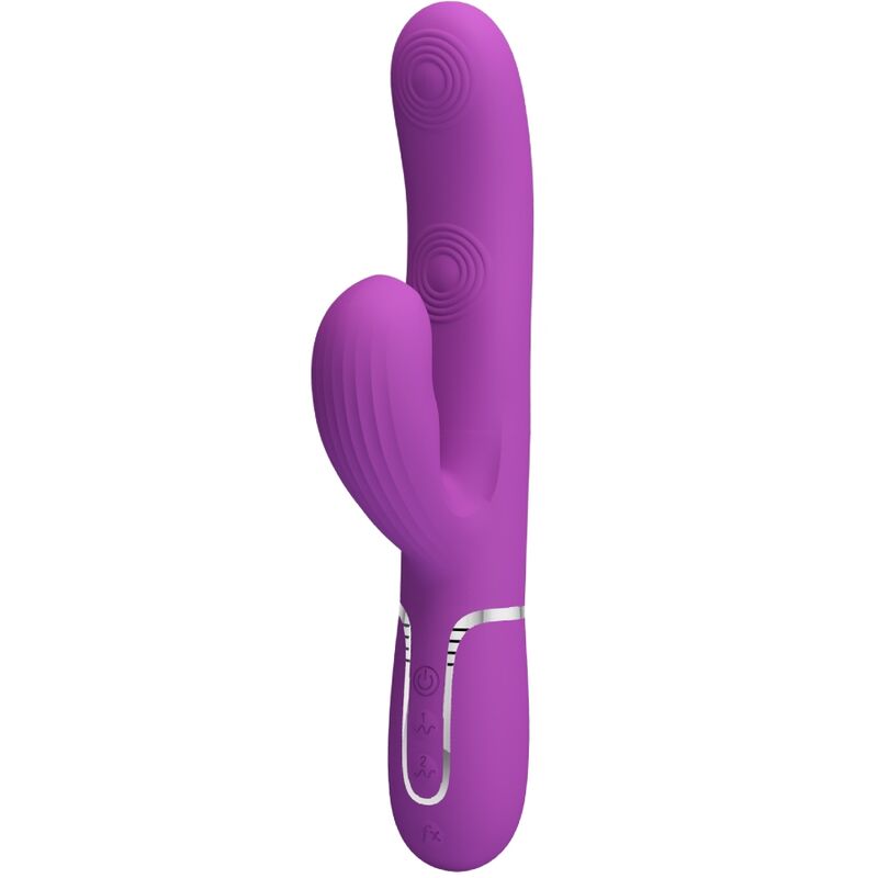 PRETTY LOVE - VIBRADOR COELHO MULTIFUNÇÕES 3 EM 1 PERLITA ROXO