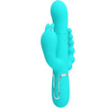 PRETTY LOVE - CAMMY 4 EM 1 VIBRADOR MULTIFUNÇÕES TRIPLE RABBIT AZUL