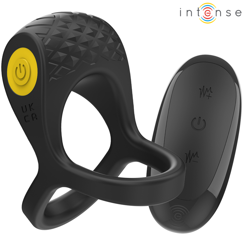 INTENSO - ALEX VIBRADOR DUPLO ANEL PÉNIS 10 VIBRAÇÕES PRETO