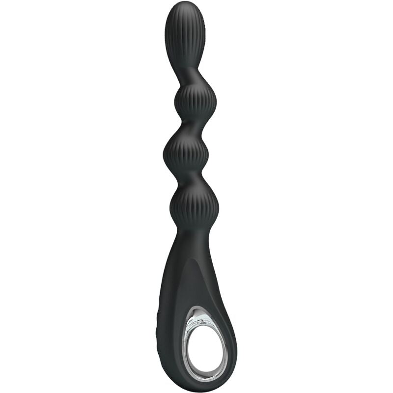 PRETTY LOVE - VIBRADOR ANAL FEDERER 12 VIBRAÇÕES PRETO