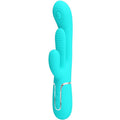 PRETTY LOVE - SHANIA TRIPLE RABBIT VIBRADOR MULTIFUNÇÕES 3 EM 1 AZUL