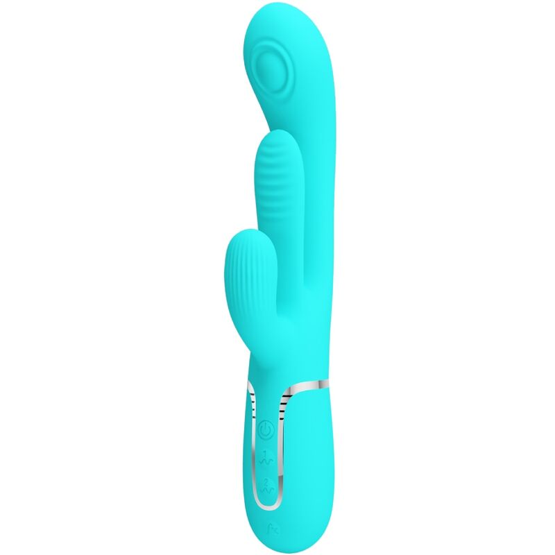 PRETTY LOVE - SHANIA TRIPLE RABBIT VIBRADOR MULTIFUNÇÕES 3 EM 1 AZUL