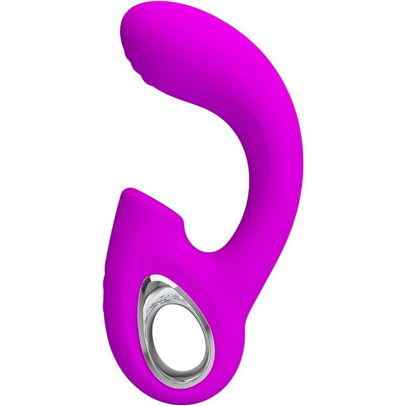 PRETTY LOVE - VIBRADOR PONTO G + ESTIMULADOR DE CLÍTORIS SIBEL 10 VIBRAÇÕES VIOLETA