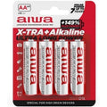 AIWA - PILHAS ALCALINAS X-TRA AA LR6 BLISTER*4