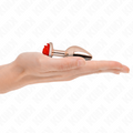 KINK - PLUG ANAL DOURADO COM ROSA VERMELHA S