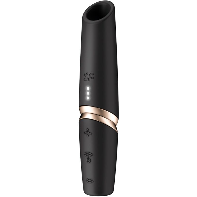 SATISFYER - ESTIMULADOR DE CLÍTORIS PERFECT KISS WAVE PRETO / DOURADO