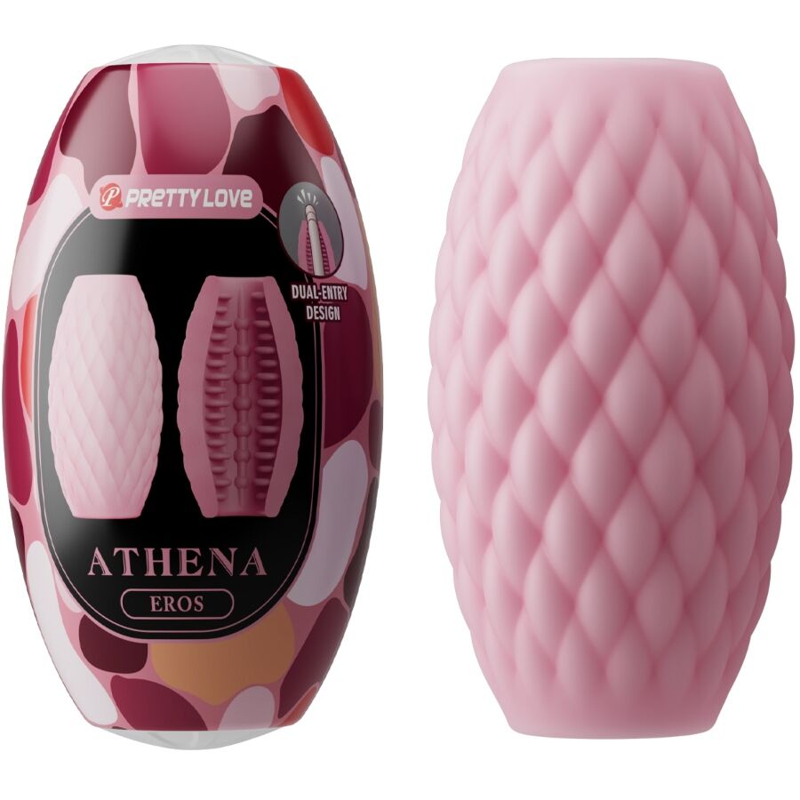 PRETTY LOVE - MASTURBADOR MASCULINO EM SILICONE ATHENA EROS ROSA