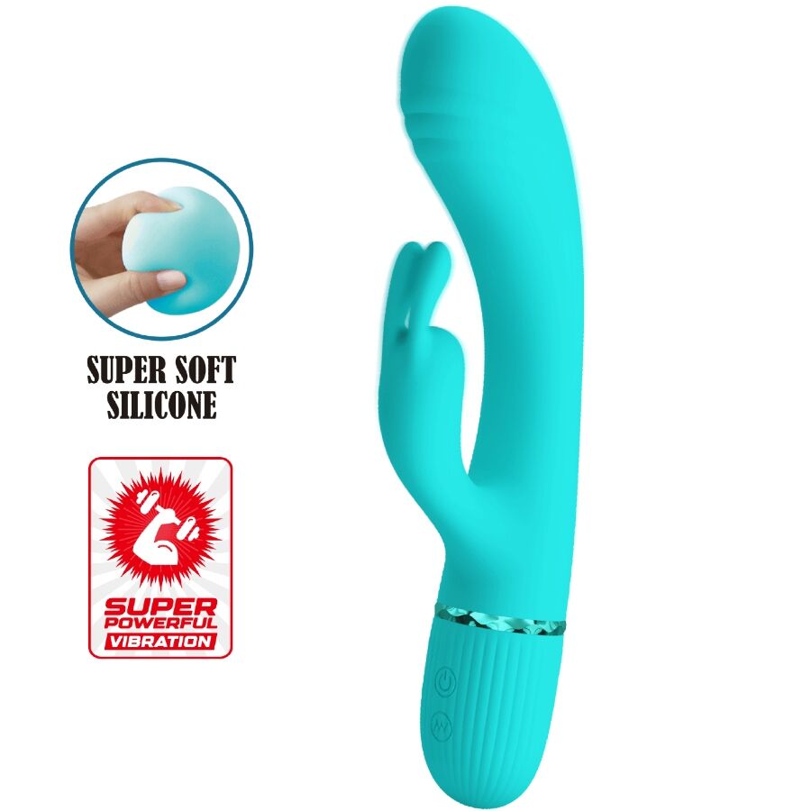 PRETTY LOVE - VIBRADOR SCOCCO COELHO TURQUESA