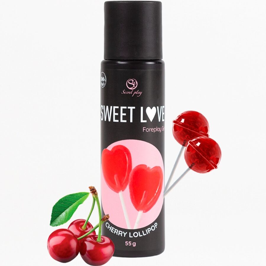 SECRETPLAY - GEL CHUPA-CHUPA CEREJA AMOR DOCE 60 ML
