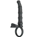 PRETTY LOVE - ANEL VIBRADOR PARA PÉNIS TATUM COM PLUG 10 VELOCIDADES DE VIBRAÇÃO PRETO