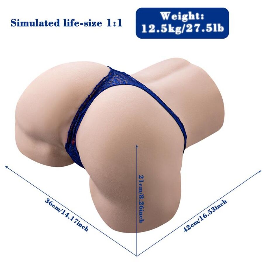 XISE - GINA MASTURBADOR VAGINAL REALISTA MULTIPOSIÇÃO COM VIBRAÇÃO E CONTROLO REMOTO