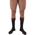 MASCULINO - MEIAS FINAS TAMANHO ÚNICO PRETO/VERMELHO