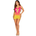 LEG AVENUE - MINI VESTIDO SEM COSTURAS COM ABERTURAS SUNSET