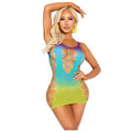 LEG AVENUE - MINI VESTIDO SEM COSTURAS COM ABERTURAS OCEAN