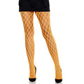 LEG AVENUE - COLLANTS DE RENDA COM ILHÓS LARANJA FLUOR