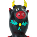 CONDOMERIE - PRESERVATIVOS DE FANTASIA PINTADOS À MÃO TOURO PRETO MODELO 1
