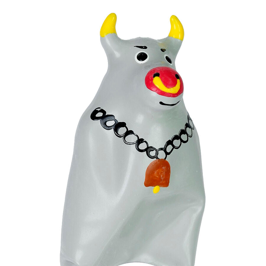 CONDOMERIE - PRÃ‰SERVATIFS FANTAISIE PEINTS Ã€ LA MAIN TAUREAU GRIS MODÃˆLE XL