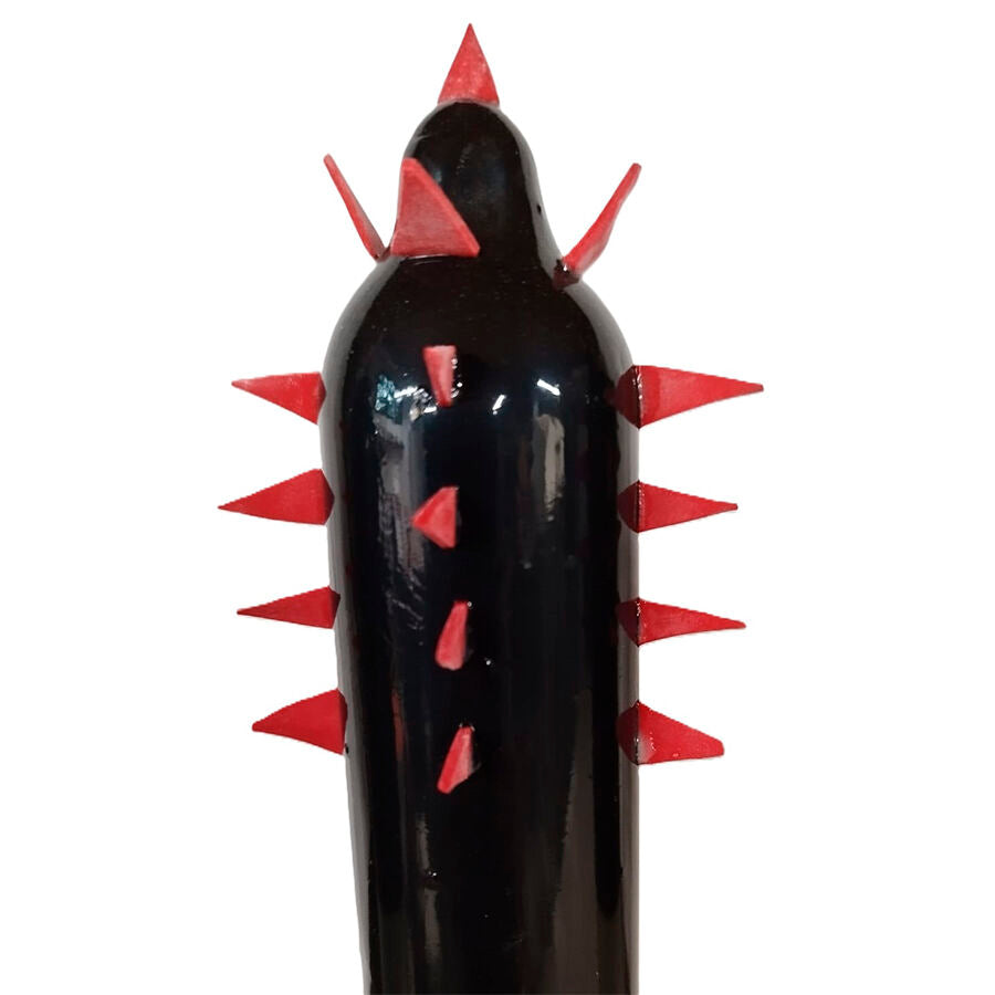 CONDOMERIE - PRESERVATIVOS DE FANTASIA PINTADOS À MÃO CACTUS PRETO XL