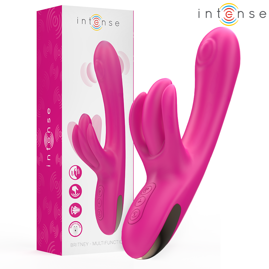 INTENSO - BRITNEY VIBRADOR COELHO MULTIFUNÇÕES 23 CM ROSA
