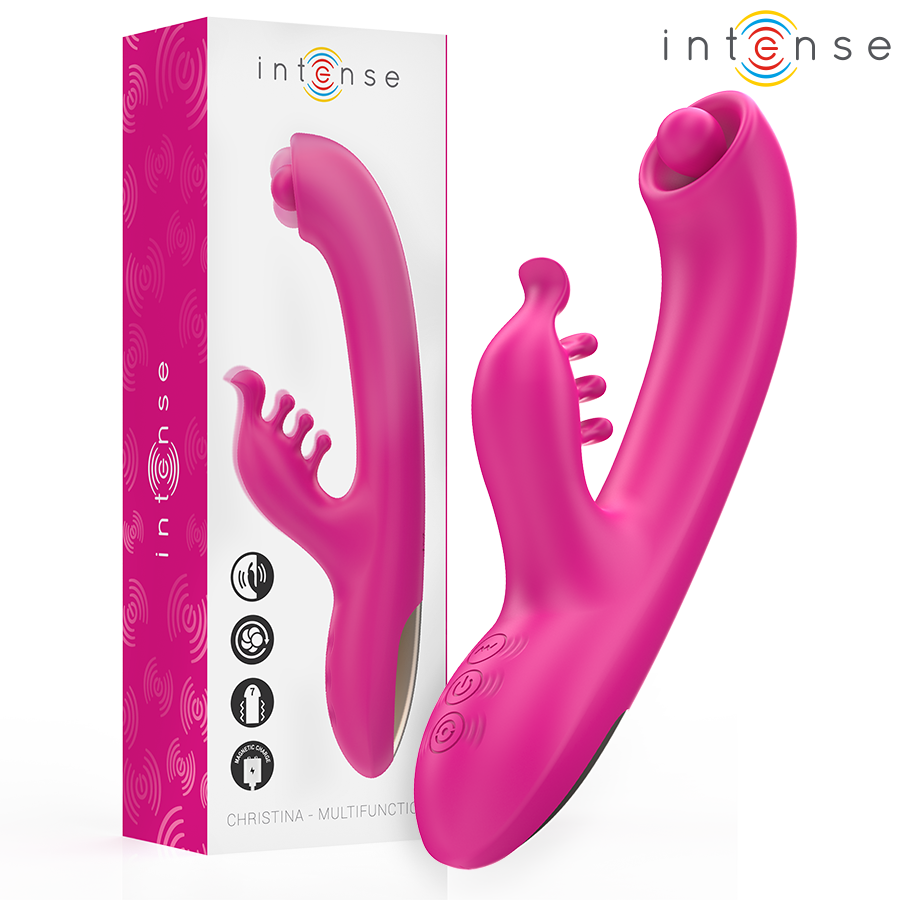 INTENSE - CHRISTINA VIBRADOR COELHO MULTIFUNÇÕES 22,5 CM ROSA