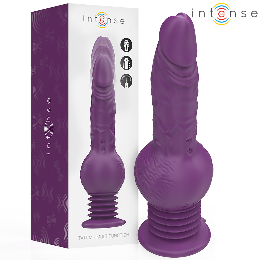 INTENSO - VIBRADOR MULTIFUNÇÕES TATUM COM VIBRAÇÃO DE CIMA PARA BAIXO 24 CM ROXO