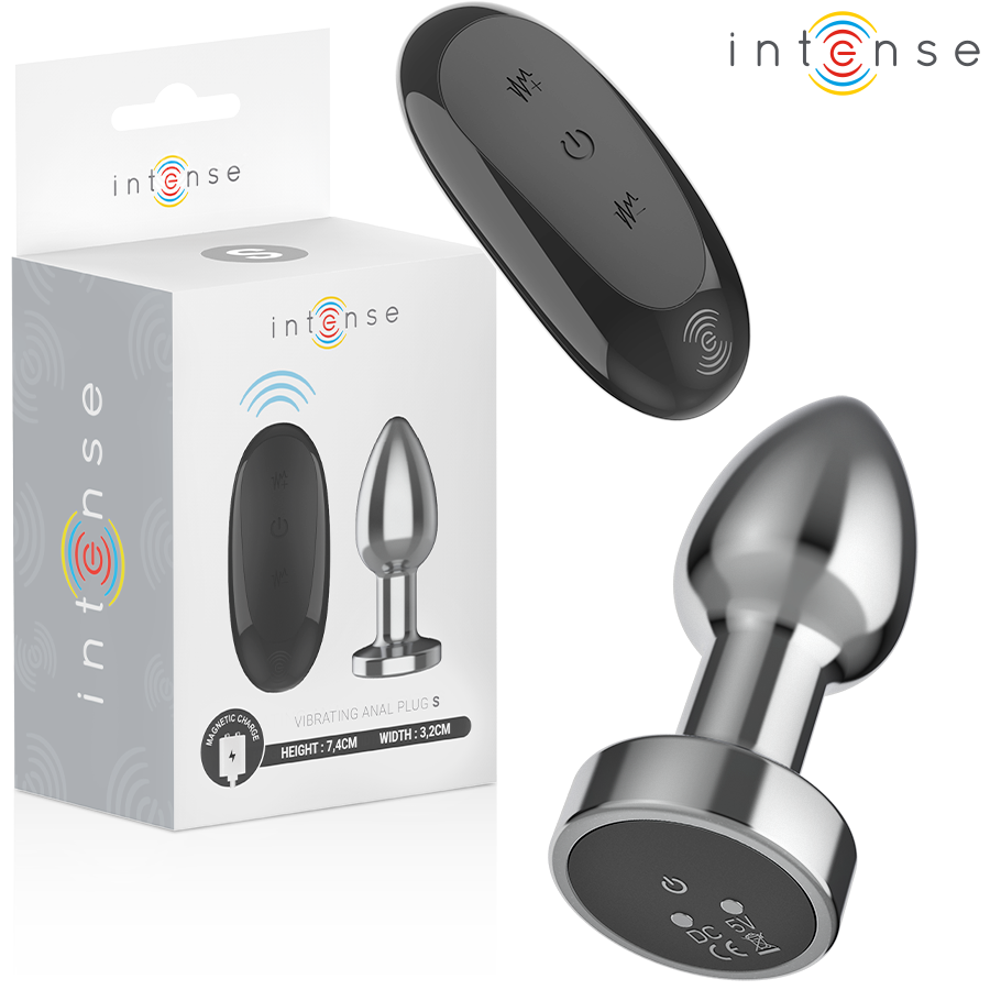 INTENSE - PLUG ANAL 10 VIBRAÇÕES METAL C/ CONTROLO REMOTO S
