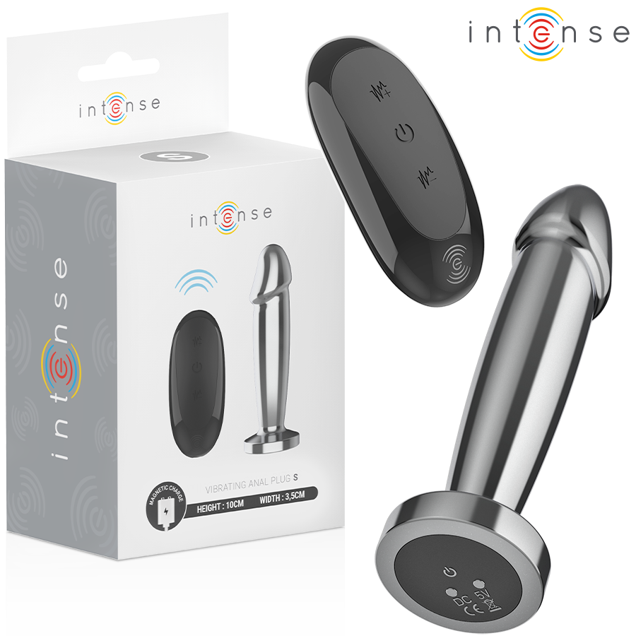 INTENSE - VIBRADOR ANAL DE 10 FUNÇÕES COM VARETA METÁLICA E CONTROLO REMOTO S