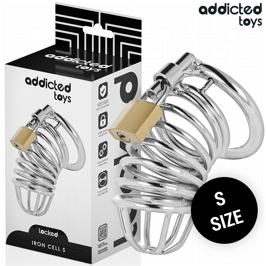 ADDICTED TOYS LOCKED - CELA DE PÉNIS EM METAL IRON CELL 4 CM TAMANHO S