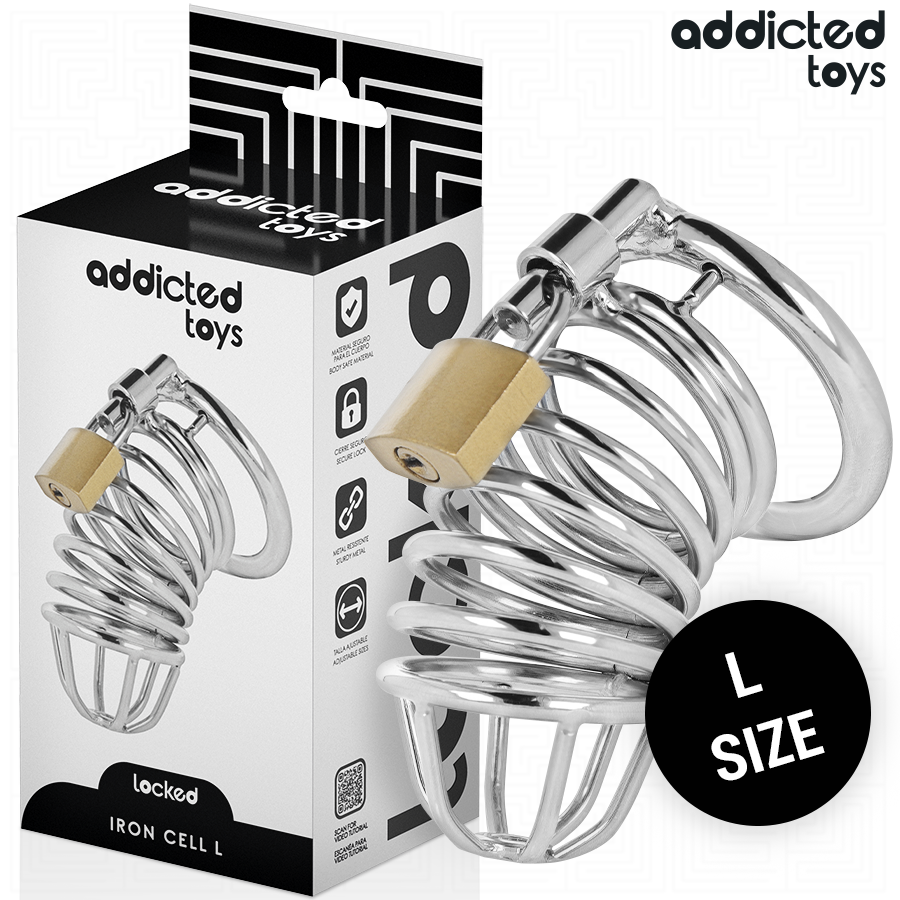 ADDICTED TOYS LOCKED - CADEADO DE PÉNIS EM METAL IRON CELL 5 CM TAMANHO L