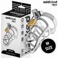 ADDICTED TOYS LOCKED - GAIOLA PARA PÉNIS EM METAL COM CADEADO PRATA TAMANHO M
