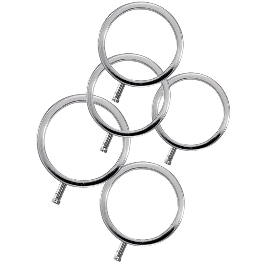 ELECTRASTIM - ANÉIS PENIANOS DE METAL ELECTRARINGS PACOTE COM 5