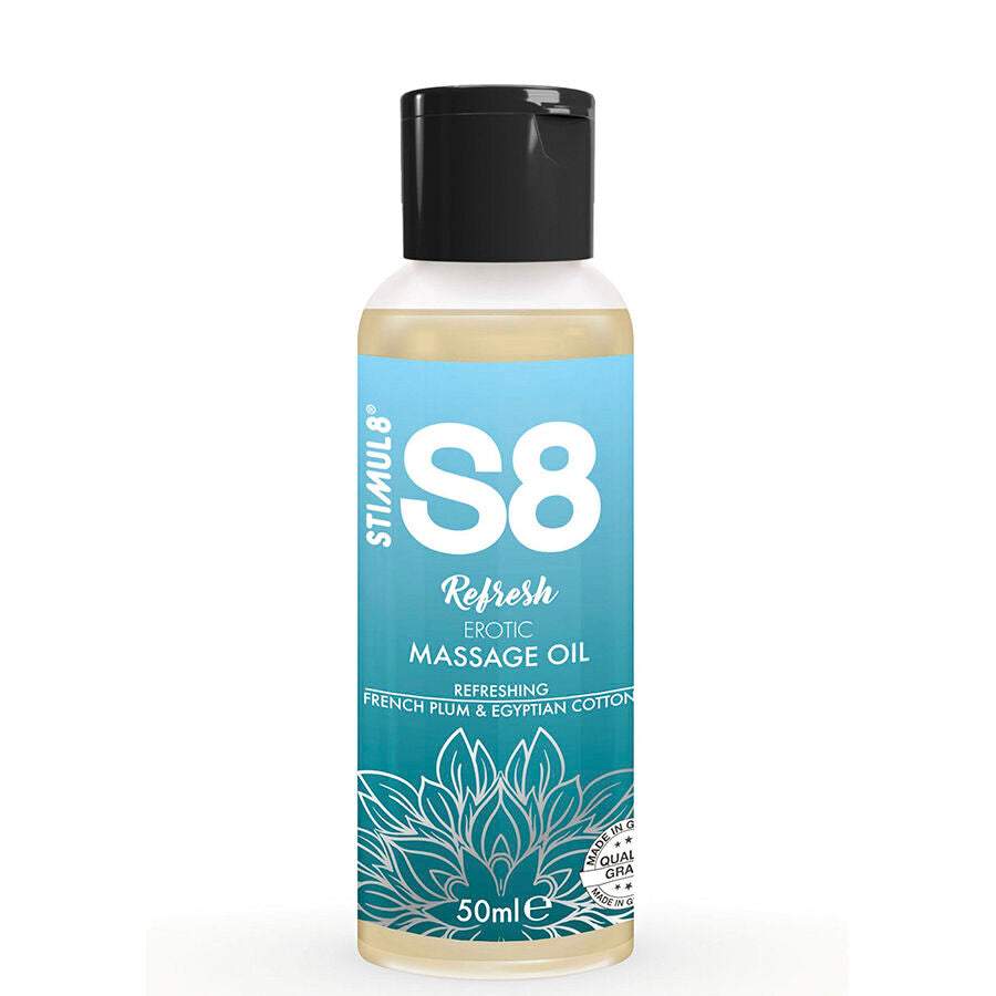 STIMUL8 - S8 REFRESH ÓLEO DE MASSAGEM ERÓTICA DE ALGODÃO 50 ML