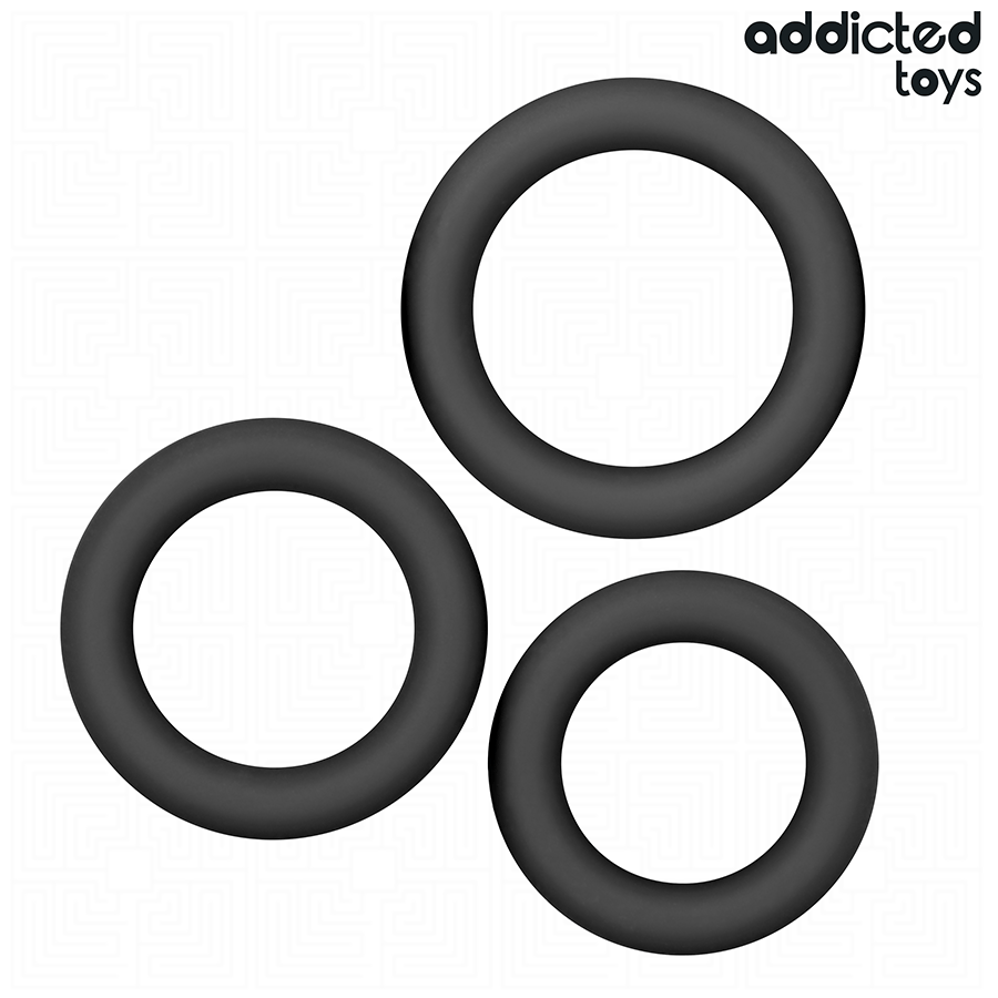 ADDICTED TOYS - LOTE DE ANÉIS EM SILICONE MODELO 1