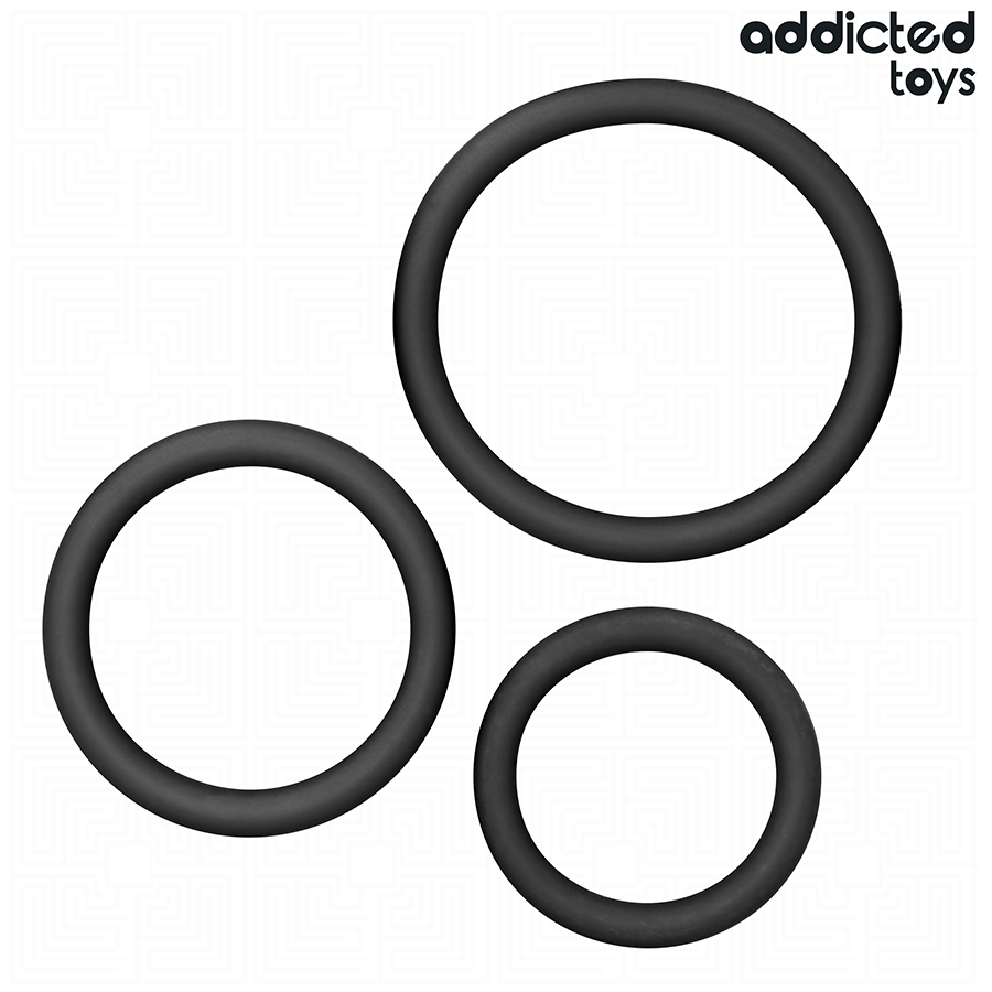 ADDICTED TOYS - LOTE DE ANÉIS DE SILICONE MODELO 2