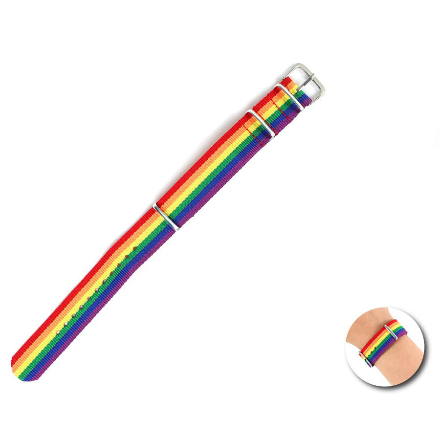 ORGULHO - BRACELETE BANDEIRA ARCO-ÍRIS
