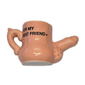 DIABLO PICANTE – CANECA MAGNÉTICA DE CERÂMICA COM PÉNIS EM RELEVO “PARA O MEU MELHOR AMIGO”