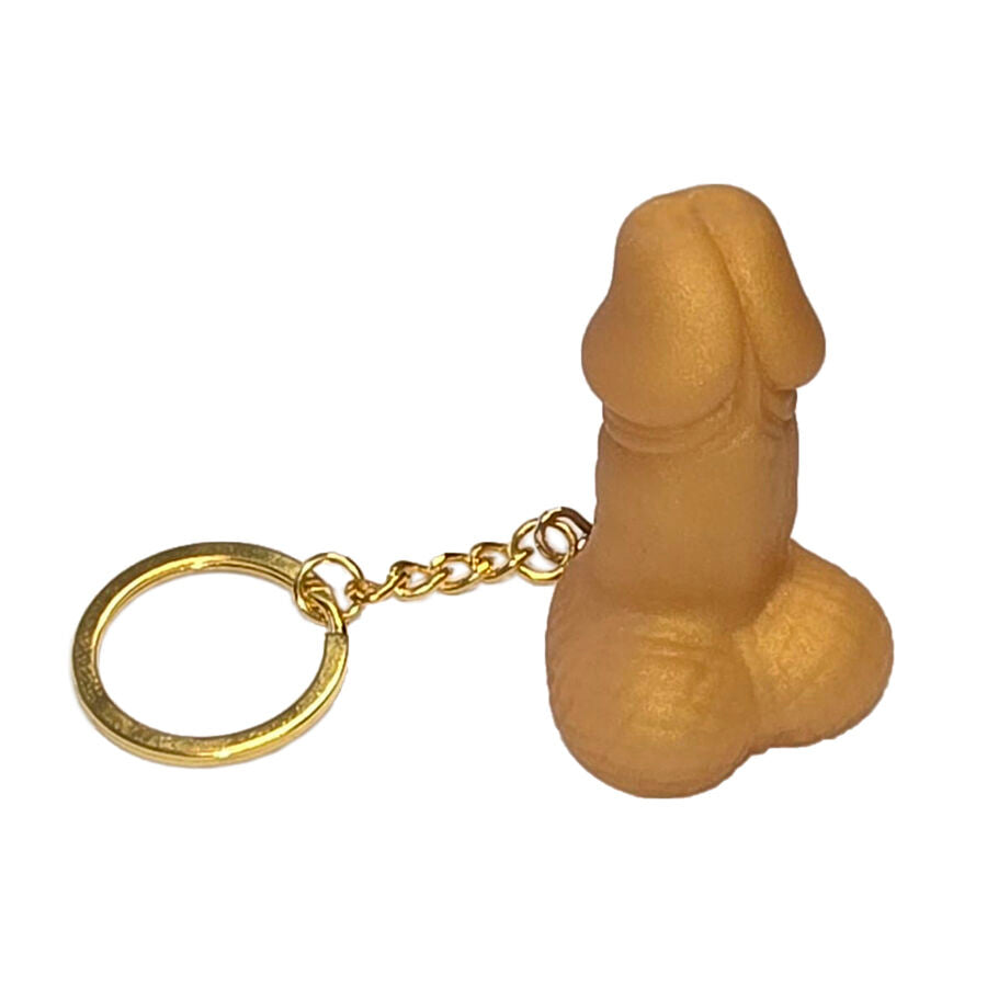 DIABLO PICANTE - CHAVEIRO APITO EM FORMA DE PÉNIS COR DOURADA
