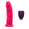 SILEXD - MODELO DE PÉNIS REALISTA 2 ROSA + CONTROLO REMOTO LRS 17 CM