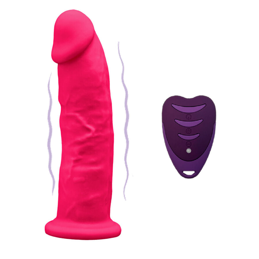 SILEXD - MODELO DE PÉNIS REALISTA 2 ROSA + CONTROLO REMOTO LRS 17 CM