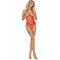 PAIXÃO - BS114 BODYSTOCKING VERMELHO GRELHA