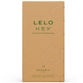 LELO - HEX CAIXA DE PRESERVATIVOS BIOLÓGICOS 12 UNIDADES