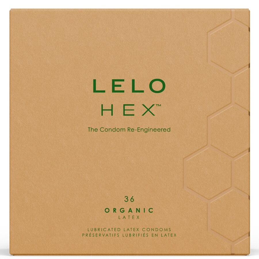 LELO - HEX CAIXA DE PRESERVATIVOS BIOLÓGICOS 36 UNIDADES