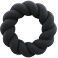 ROCKS-OFF - ANEL DE MASTURBAÇÃO DE SILICONE PRETO TWIST